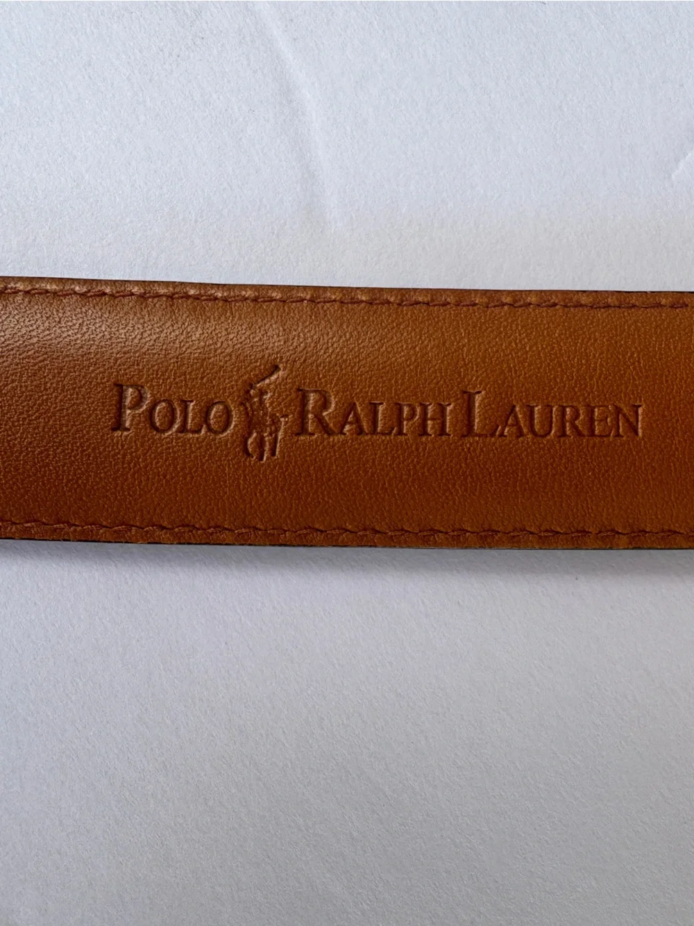 Polo Ralph Lauren Men’s Black Italian Leather Belt 34/85 Brass Buckle